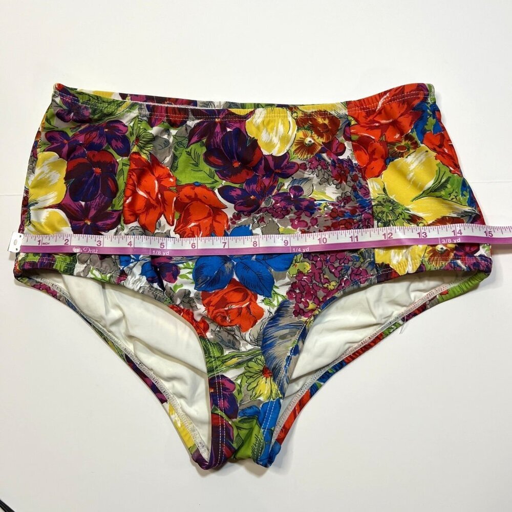 Anthropologie‎ Allihop Seamed High-Waisted Floral Swim Bottoms S Beach Summer - Picture 7 of 8